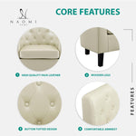 Load image into Gallery viewer, Emma Set of 2 Button-Tufted Faux Leather Barrel Chairs - Cream
