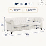 Load image into Gallery viewer, Emery Chesterfield Faux Leather Sofa
