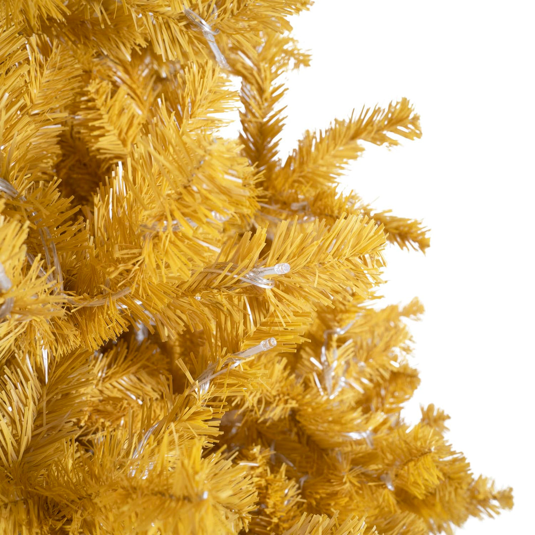 Maria Golden Pre-Lit Christmas Tree - 9 ft