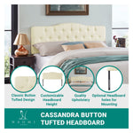Load image into Gallery viewer, Cassandra Adjustable Upholstered Headboard for Full Queen - Black
