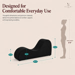 Load image into Gallery viewer, Leticia Ergonomic Yoga Chaise Lounge for Deep Stretching - Black
