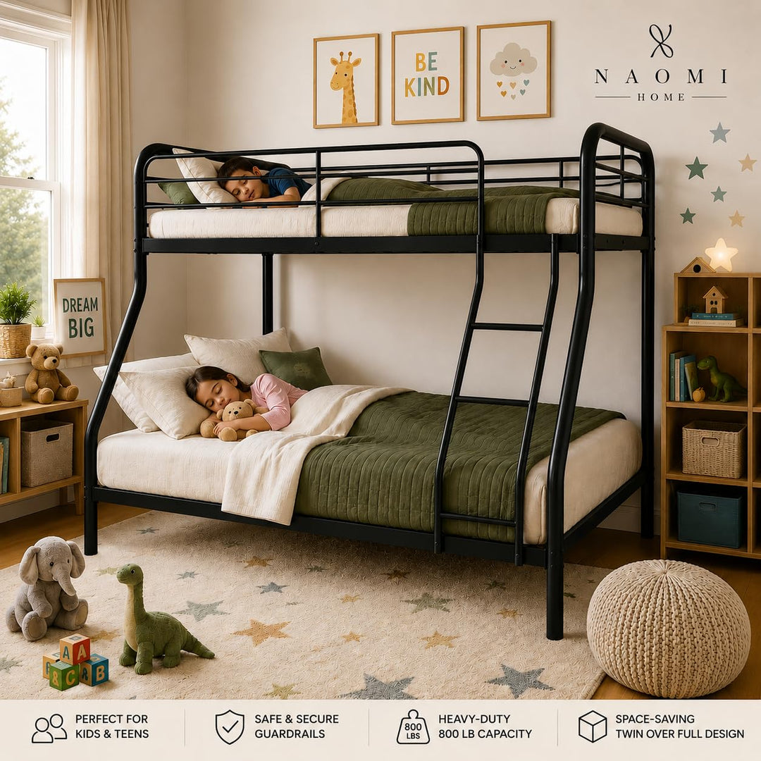 Hollywood Metal Bunk Bed - Black