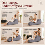 Load image into Gallery viewer, Leticia Ergonomic Yoga Chaise Lounge for Deep Stretching - Gray
