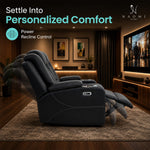 Load image into Gallery viewer, Chicago Power Reclining Loveseat with Built-In Speakers and LED Lights - Black
