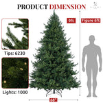 Load image into Gallery viewer, Kinsley Pre-Lit Artificial Christmas Tree with Lights - 9 ft
