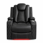 Load image into Gallery viewer, Chicago Power Recliner with LED Lights &amp; USB Charging - Black
