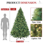 Load image into Gallery viewer, Vail Traditional Prelit Pine Cone Christmas Tree - 7.5 ft
