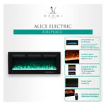 Load image into Gallery viewer, Alice Wall-Mount Electric Fireplace with 12 Flame Colors

