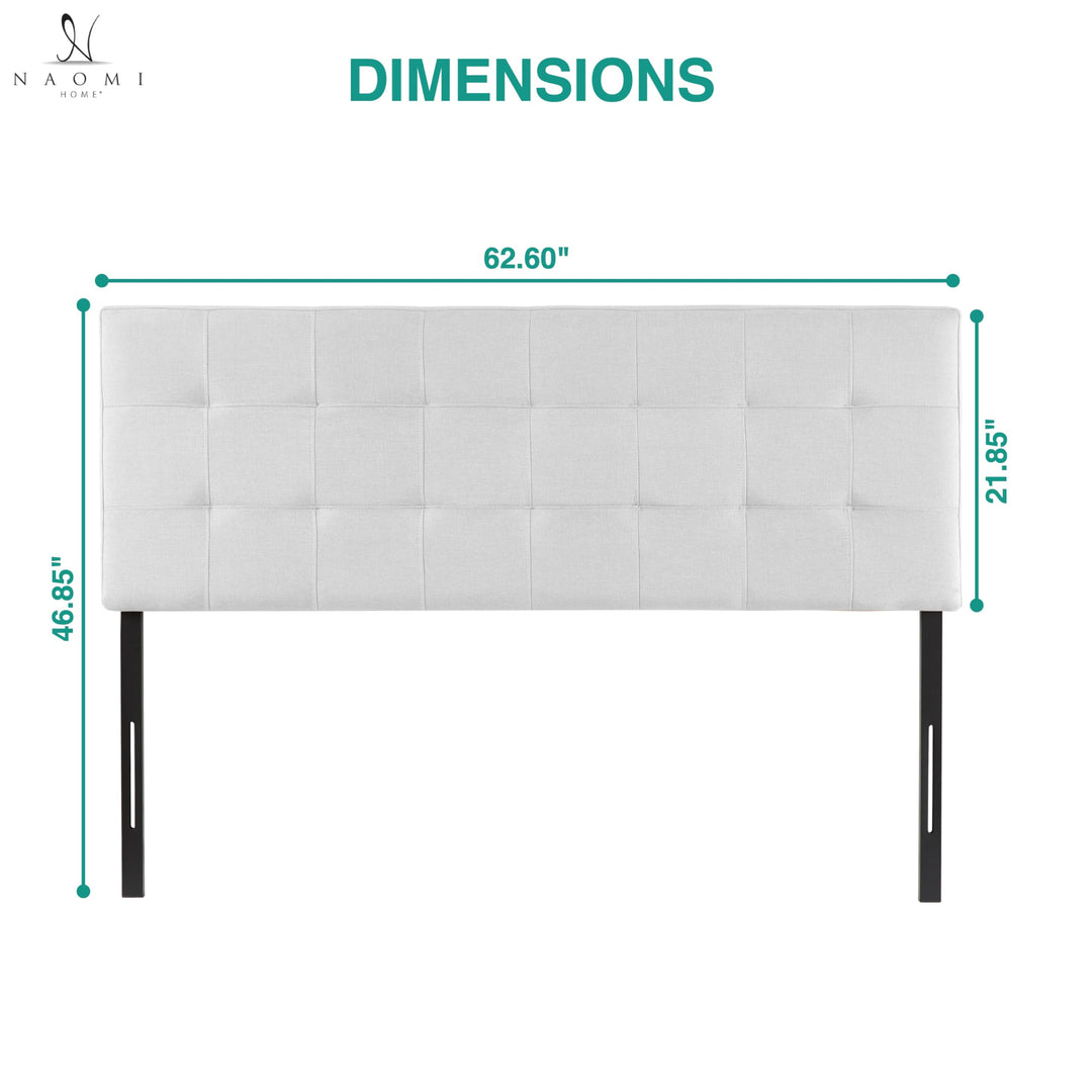 Jessenia Upholstered Headboard for Full Queen - White