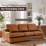 Load image into Gallery viewer, Siggy Genuine Leather Sofa with Removable Cushions
