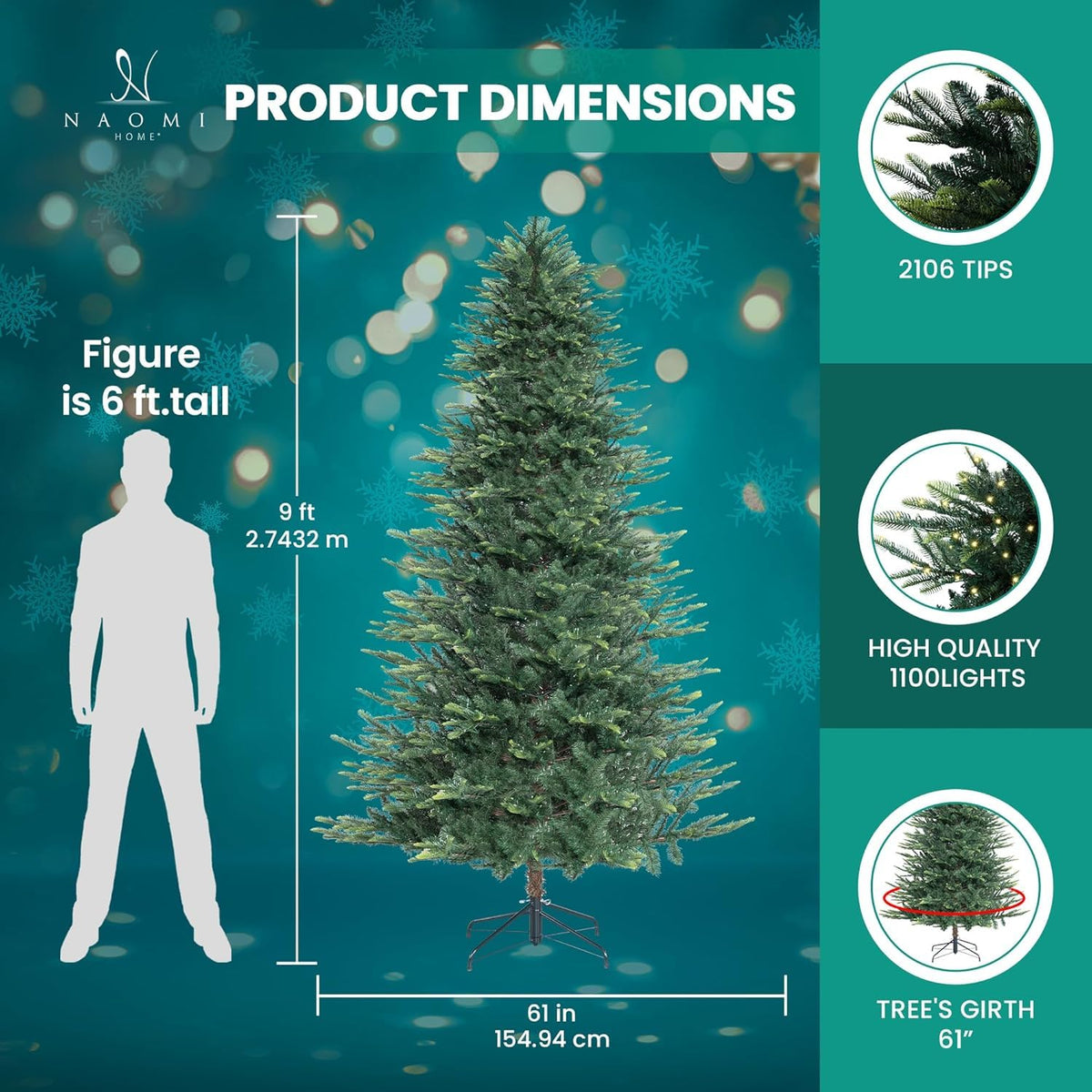 Lujan pre lit christmas tree with warm lights   9 ft