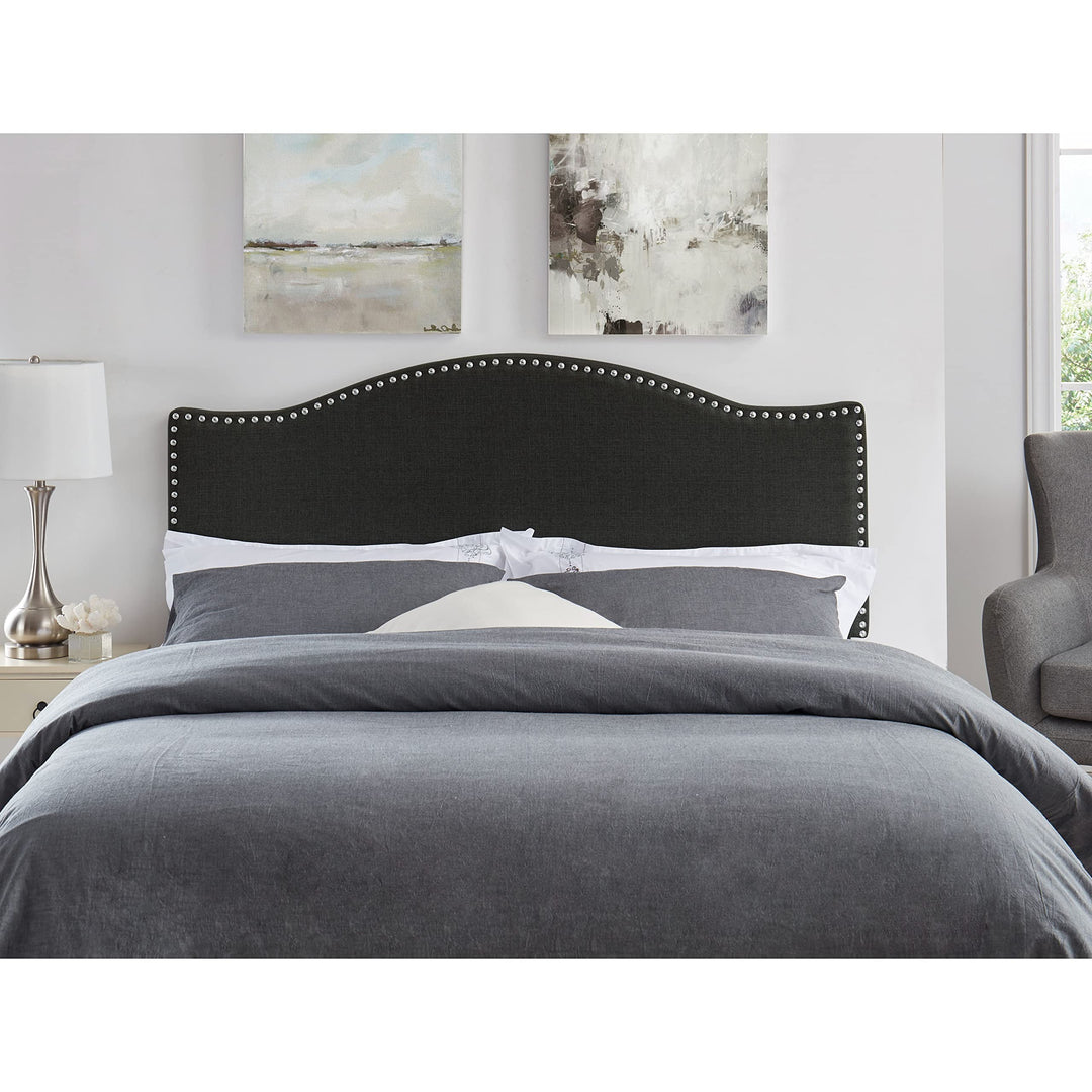 Catalina Upholstered Nailhead Headboard for Full Queen - Dark Gray