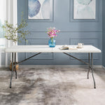 Load image into Gallery viewer, Rectangular Resin Folding Table with Carry Handle - 5 ft
