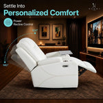 Load image into Gallery viewer, Chicago Power Recliner with LED Lights &amp; USB Charging - White
