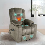 Load image into Gallery viewer, Doris Power Lift Recliner with Massage &amp; Heat - Gray
