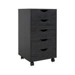 Load image into Gallery viewer, Taylor 5-Drawer Storage Cabinet with Wheels &amp; Tabletop - Distressed Black
