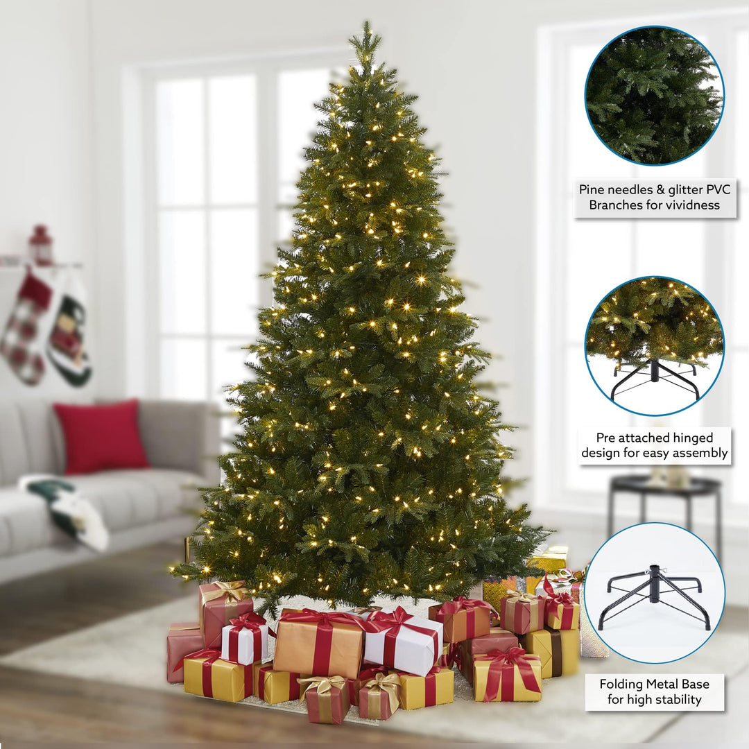 Traditional Pre-Lit Fir Christmas Tree - 4.5 ft