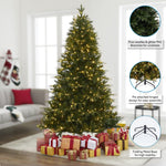 Load image into Gallery viewer, Traditional Pre-Lit Fir Christmas Tree - 4.5 ft
