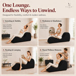 Load image into Gallery viewer, Leticia Ergonomic Yoga Chaise Lounge for Deep Stretching - Black
