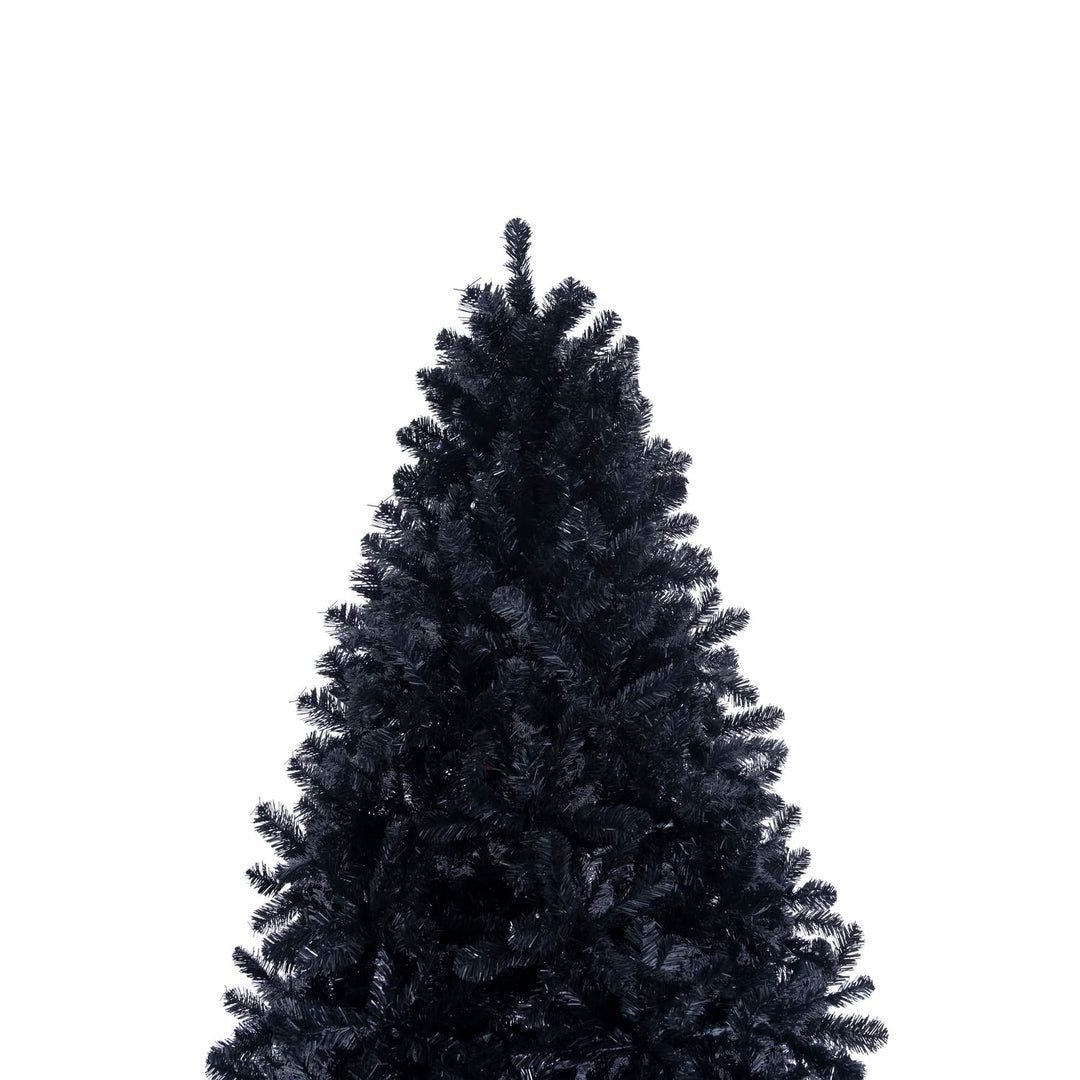 Dakota Black Pre-Lit Christmas Tree with Warm Lights - 9 ft
