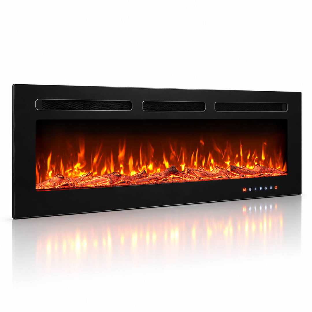 Alice Wall-Mount Electric Fireplace with 12 Flame Colors - 50 in