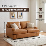 Load image into Gallery viewer, Siggy Genuine Leather Loveseat with Removable Cushions
