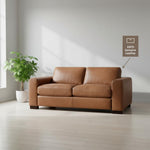 Load image into Gallery viewer, Freya Genuine Leather Oversized Loveseat
