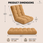 Load image into Gallery viewer, Desmond Adjustable Floor Chair with 14 Reclining Positions - Tan
