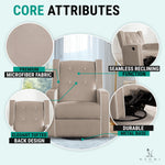 Load image into Gallery viewer, Odelia Swivel Rocker Recliner with Adjustable Footrest - Mocha
