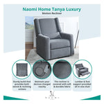 Load image into Gallery viewer, Tanya Power Swivel Glider Recliner with USB Port - Gray
