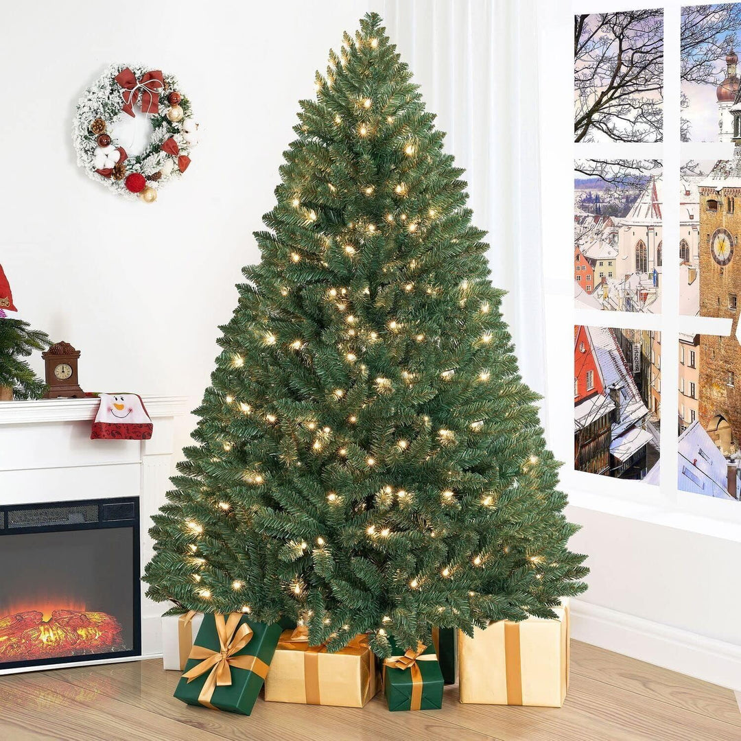 Prague Pre-Lit Artificial Spruce Christmas Tree - 6.5 ft