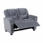 Load image into Gallery viewer, Suri Kids Recliner Loveseat with Dual Cup Holders - Gray / Microfiber
