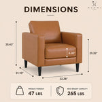 Load image into Gallery viewer, Marisa Genuine Leather Mid-Century Accent Chair
