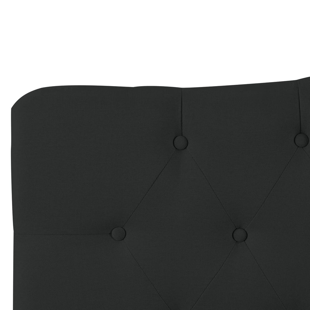 Cassandra Adjustable Upholstered Headboard for Full Queen - Black