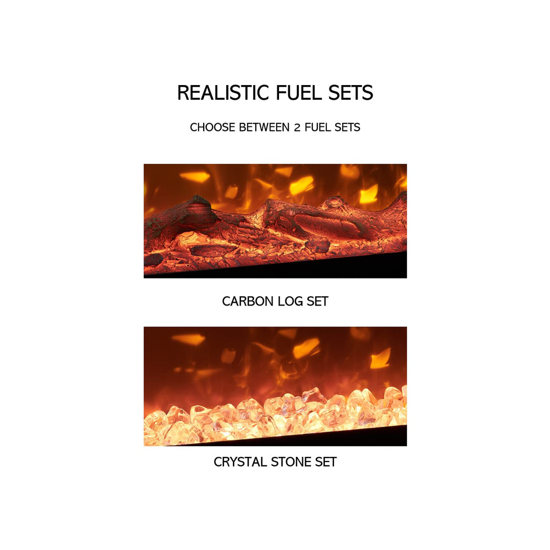 Alice Wall-Mount Electric Fireplace with 12 Flame Colors