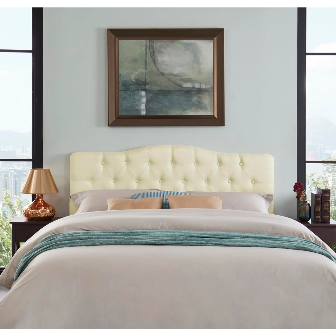 Cassandra Adjustable Upholstered Headboard for Full Queen - Cream