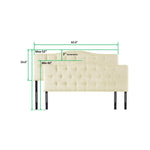 Load image into Gallery viewer, Cassandra Adjustable Upholstered Headboard for Full Queen - Cream
