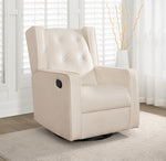 Load image into Gallery viewer, Odelia Swivel Rocker Recliner with Adjustable Footrest - Cream
