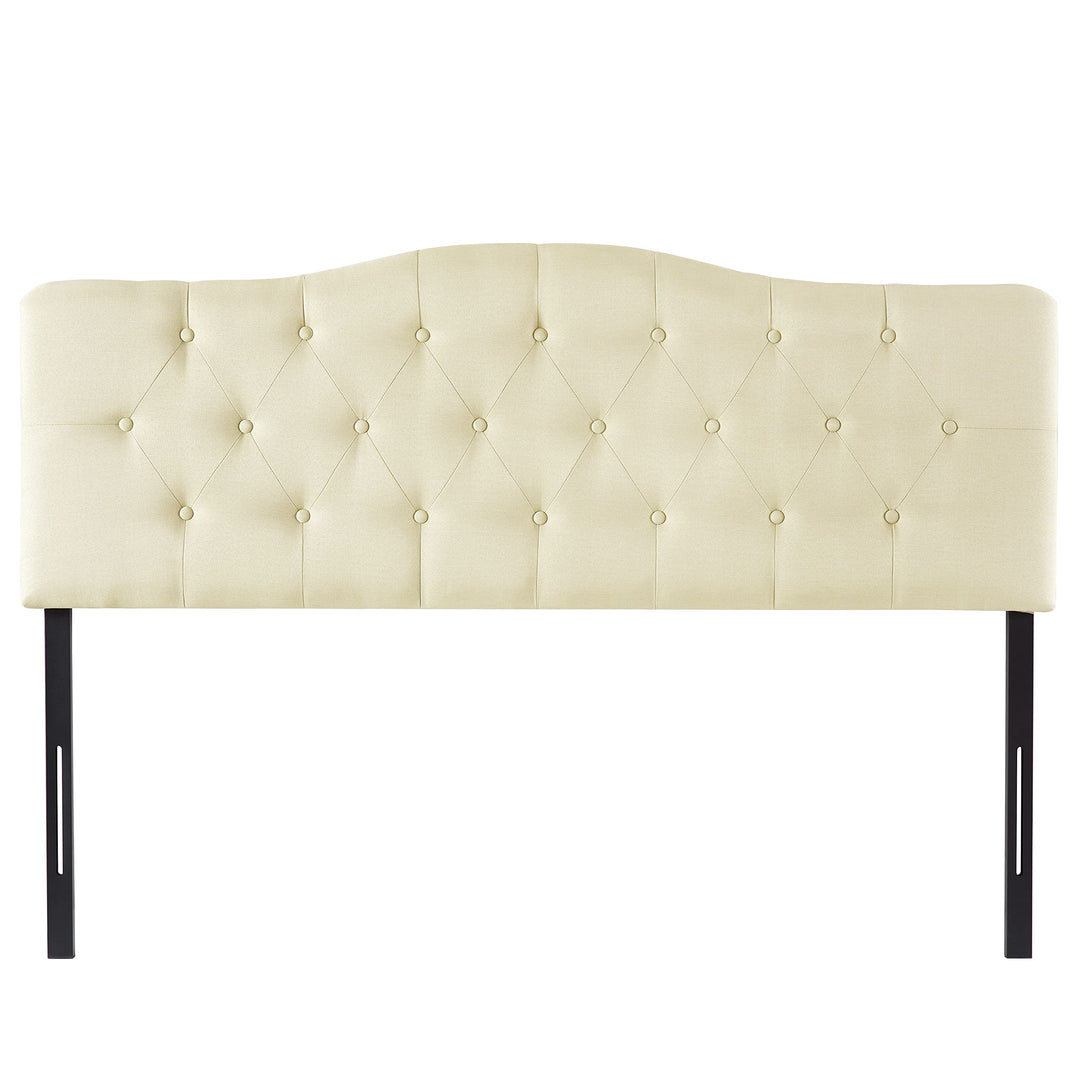 Cassandra Adjustable Upholstered Headboard for Full Queen - Cream