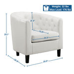 Load image into Gallery viewer, Emma Tufted Barrel Loveseat with Faux Leather Upholstery
