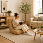 Load image into Gallery viewer, Desmond Adjustable Floor Chair with 14 Reclining Positions - Tan
