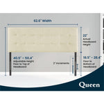 Load image into Gallery viewer, Jessenia Upholstered Headboard for Full Queen - Cream

