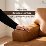 Load image into Gallery viewer, Siggy Genuine Leather Sofa with Removable Cushions
