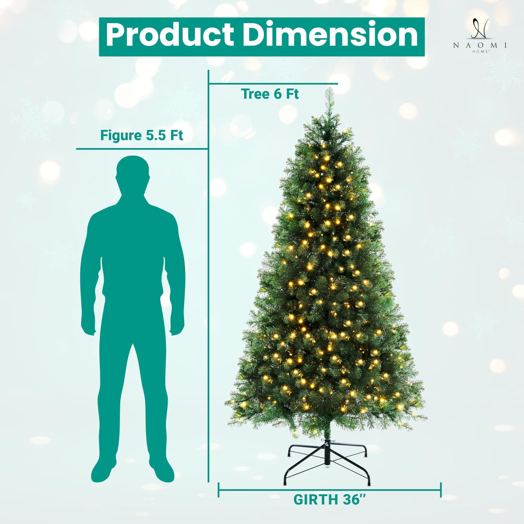 Natalie Pre-Lit Spruce Artificial Christmas Tree - 6 ft