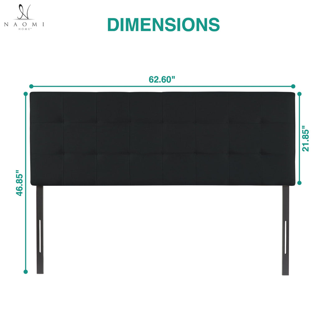 Jessenia Upholstered Headboard for Full Queen - Black