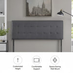 Load image into Gallery viewer, Jessenia Upholstered Headboard for Full Queen - Light Gray
