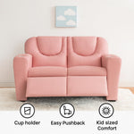 Load image into Gallery viewer, Suri Kids Recliner Loveseat with Dual Cup Holders - Pink / Pvc
