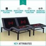 Load image into Gallery viewer, Idealbase Adjustable Bed Base with Massage &amp; USB - Split King
