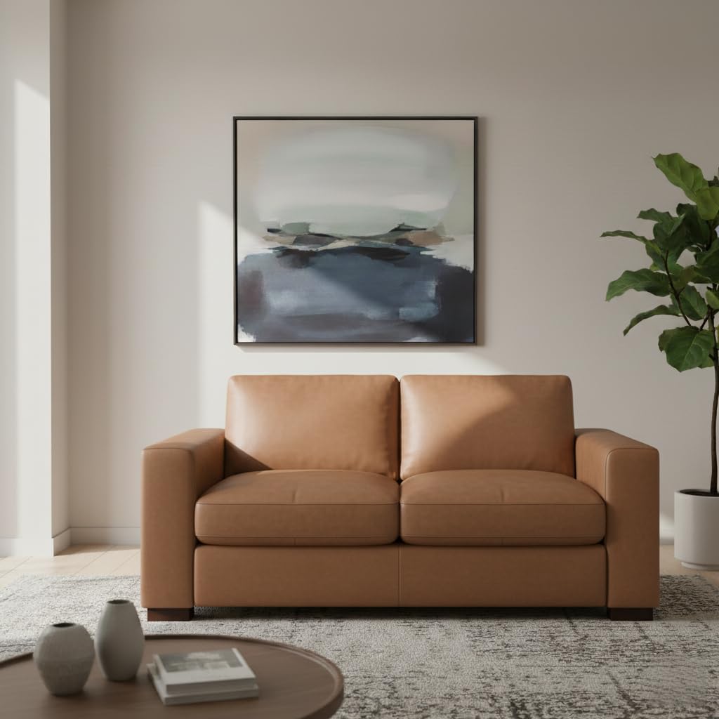 Freya genuine leather oversized loveseat
