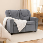 Load image into Gallery viewer, Suri Kids Recliner Loveseat with Dual Cup Holders - Gray / Microfiber
